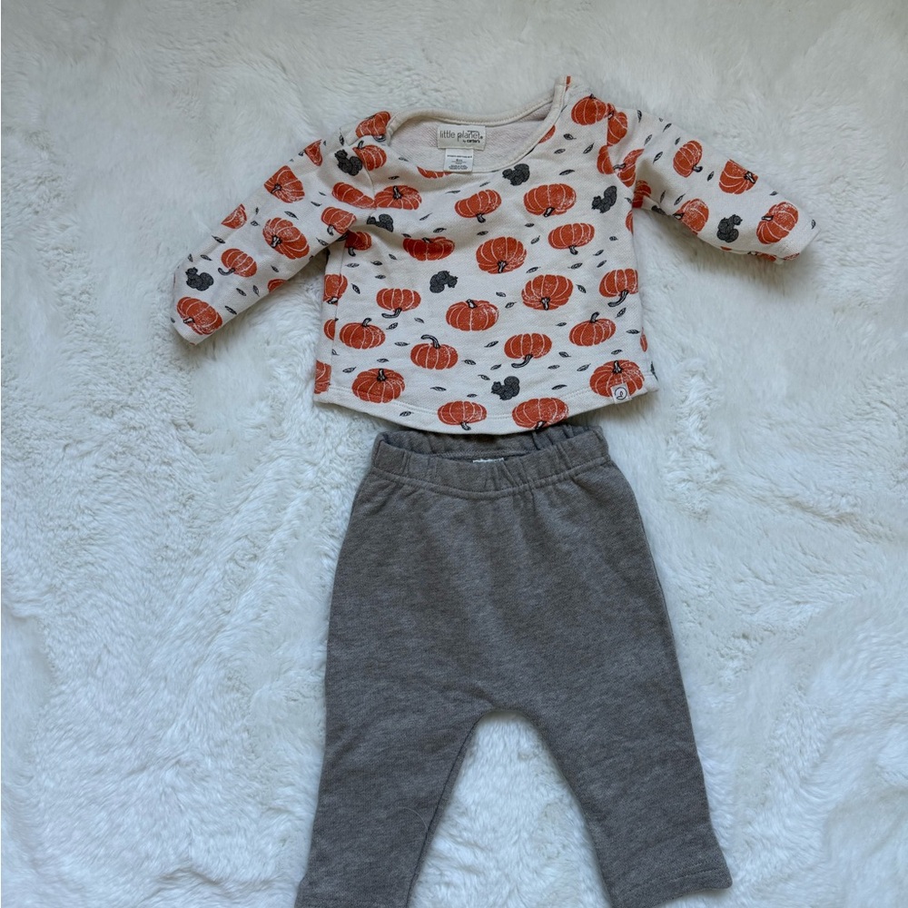 Charming Pumpkin Kids Outfit Set